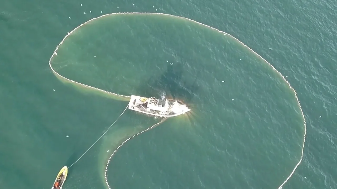 Fishing operation at sea